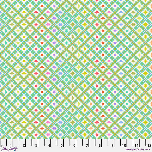 Free Spirit Tula Pink Roar Fabric - Stargazer - Mint - PWTP228.MINT - Cotton Fabric - UPC: 803081153142