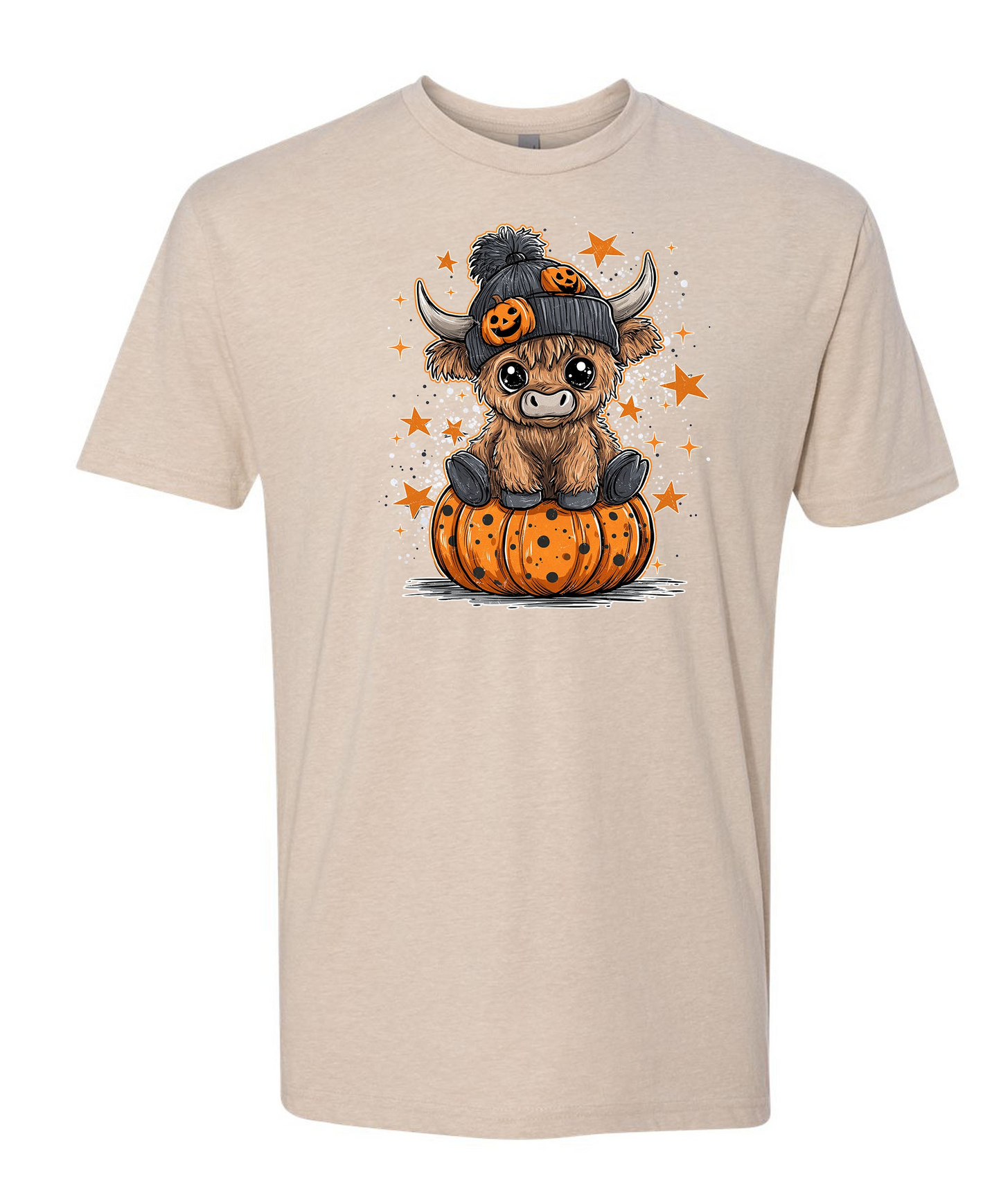 Baby Highland Cow in Pumpkin