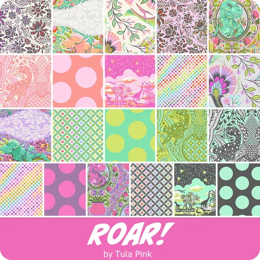 Free Spirit Tula Pink Fat Quarters - Roar - 21 Fat Quarters Bundle - Cotton