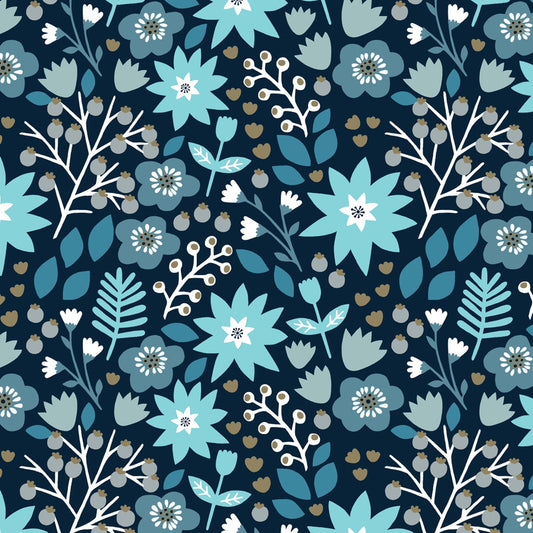 Dashwood Studio - Starlit Hollow - Metallic - Sian Summerhayes - SHOL 1691 - Floral - Flowers - Cotton Fabric