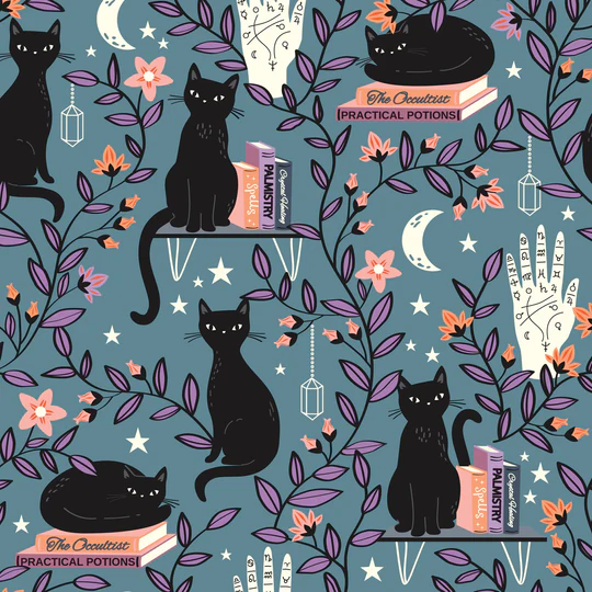 Dashwood Studio - Spellbound - Cat - DASPEL2449 - Cotton Fabric
