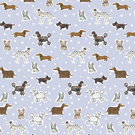Dear Stella Dog Fabric - Lavender Stay Pawsitive - DS012424 - Ma Belle - Clara Jean Collection - Cotton Fabric