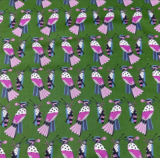 Alexander Henry Fabric - Green Falcon - Bird - Cotton Fabric