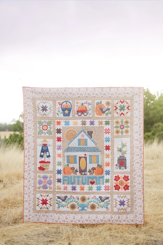 Riley Blake Machine Embroidery - Autumn Love Quilt Projects - Machine Embroidery USB - #ME018ALQ24R2 - Lori Holt - USB Pattern