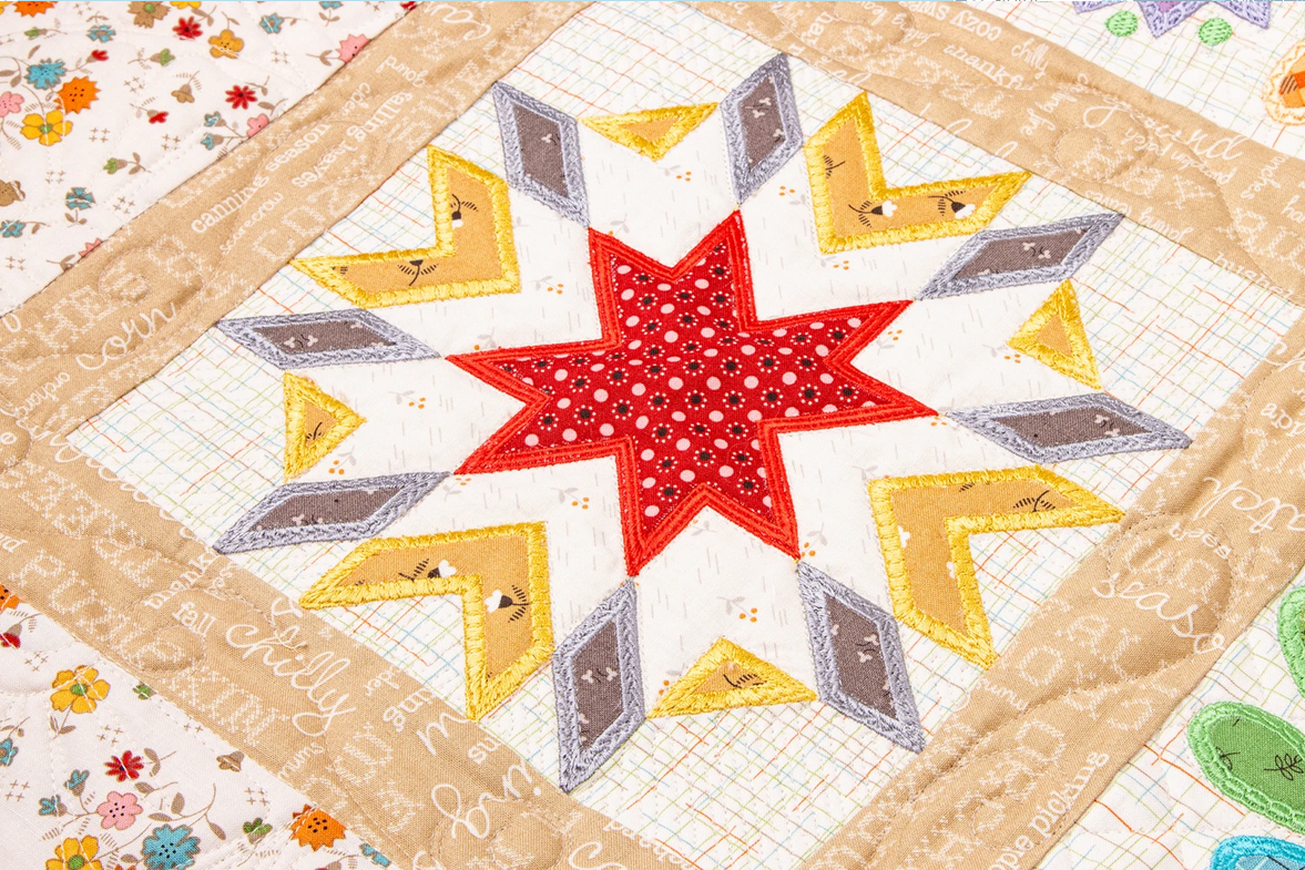 Riley Blake Machine Embroidery - Autumn Love Quilt Projects - Machine Embroidery USB - #ME018ALQ24R2 - Lori Holt - USB Pattern