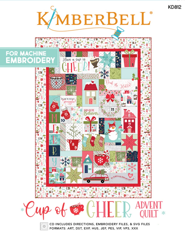 Kimberbell Designs - Cup of Cheer Advent Quilt Book with CD - #KD812