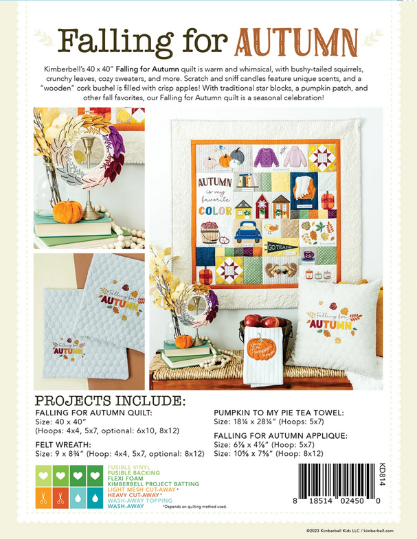 Kimberbell Designs - Falling for Autumn Book with CD - #KD814