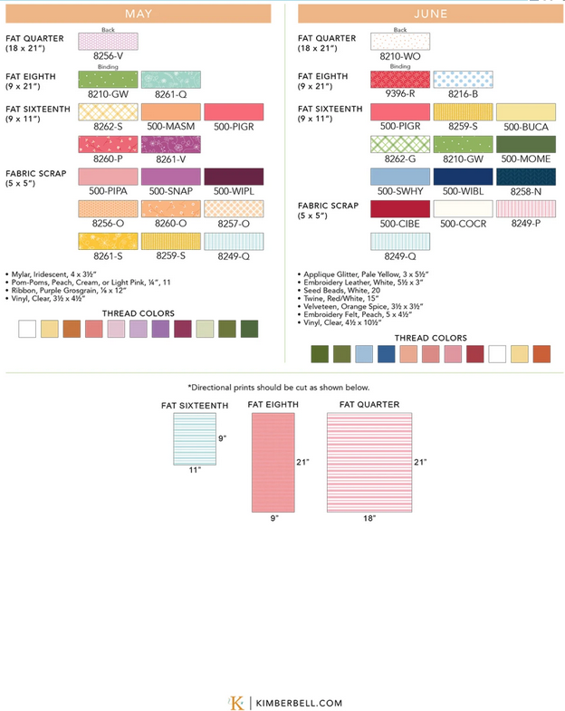 Kimberbell Designs - Mini Quilts Volume 1 - January - June - #KD5130 - CD Pattern