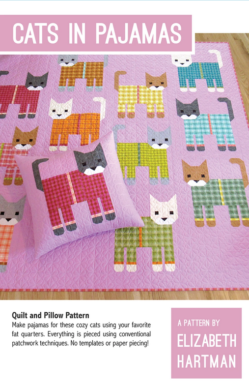 Elizabeth Hartman Quilt Pattern - Cats In Pajamas - Elizabeth Hartman - #EH074 - Quilt Pattern