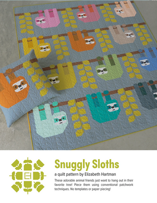 Elizabeth Hartman Quilt Pattern - Snuggly Sloths - Elizabeth Hartman - #EH085 - Quilt Pattern