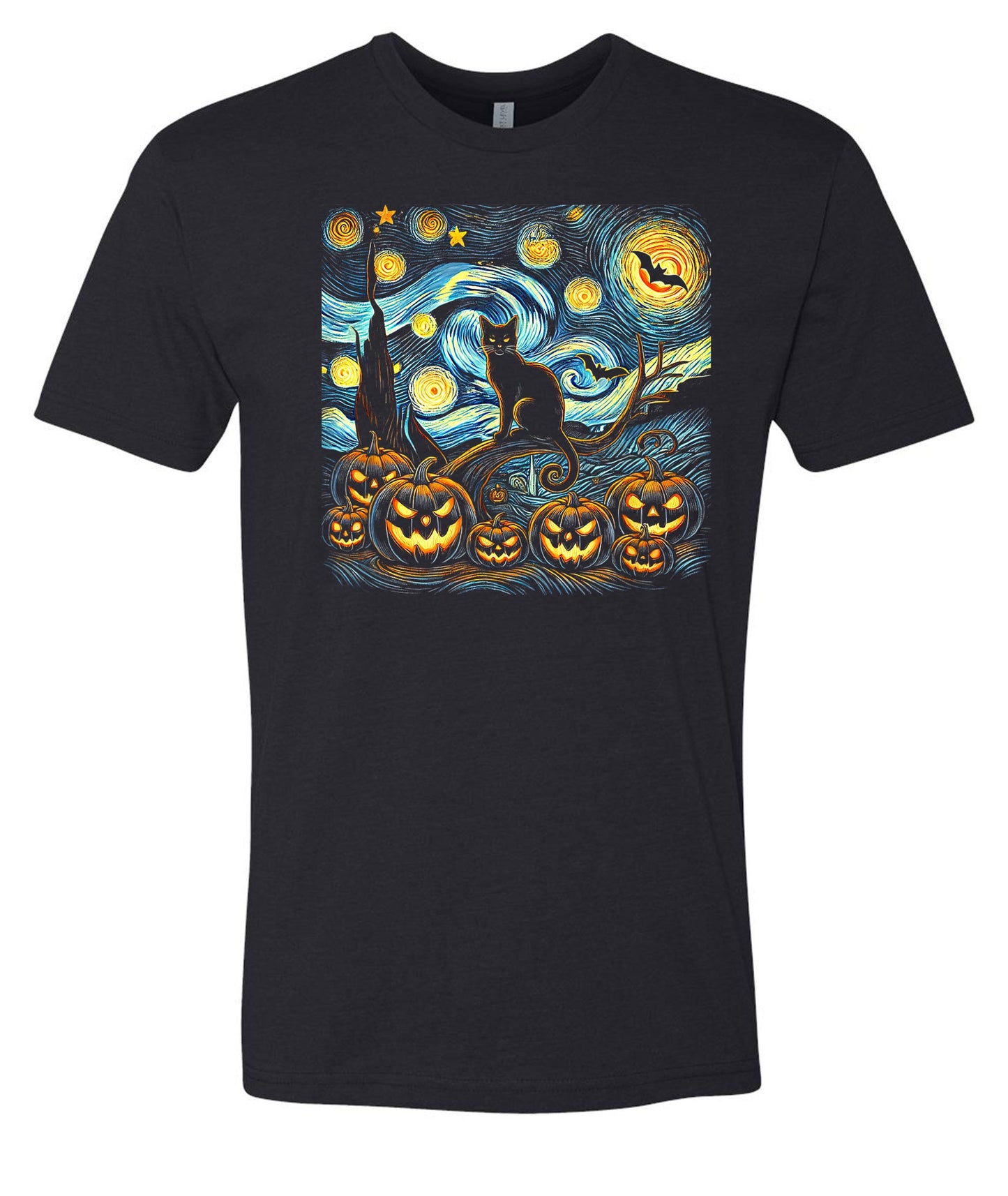 Starry Night Halloween Cat