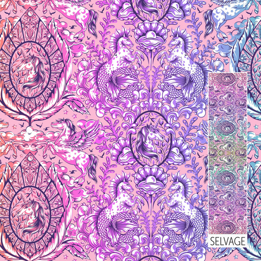 Free Spirit Tula Pink Legendary Fabric - Pony Tales - Wild Orchid - PWTP284 - Cotton Fabric