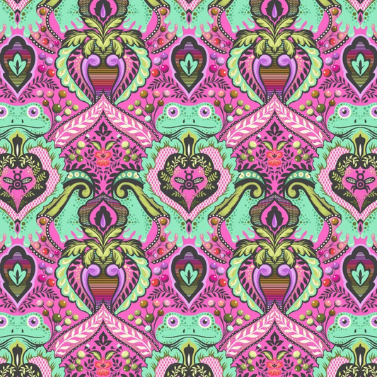 Free Spirit Tula Pink Fabric - Prince Charming Deja Vu - Frog Prince - Gumball - #PWTP274.GUMBALL - Cotton Fabric