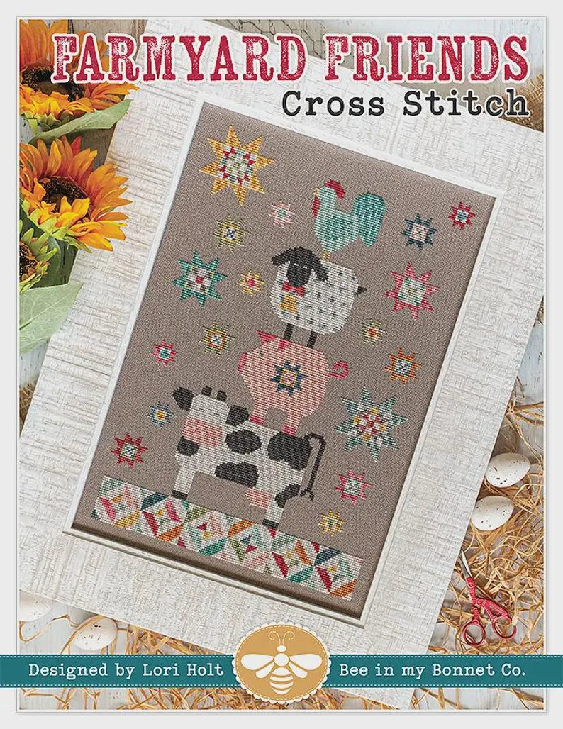 It's Sew Emma Cross Stitch Pattern - Farmyard Friends by Lori Holt - Cross Stitch Pattern - ISE-4099